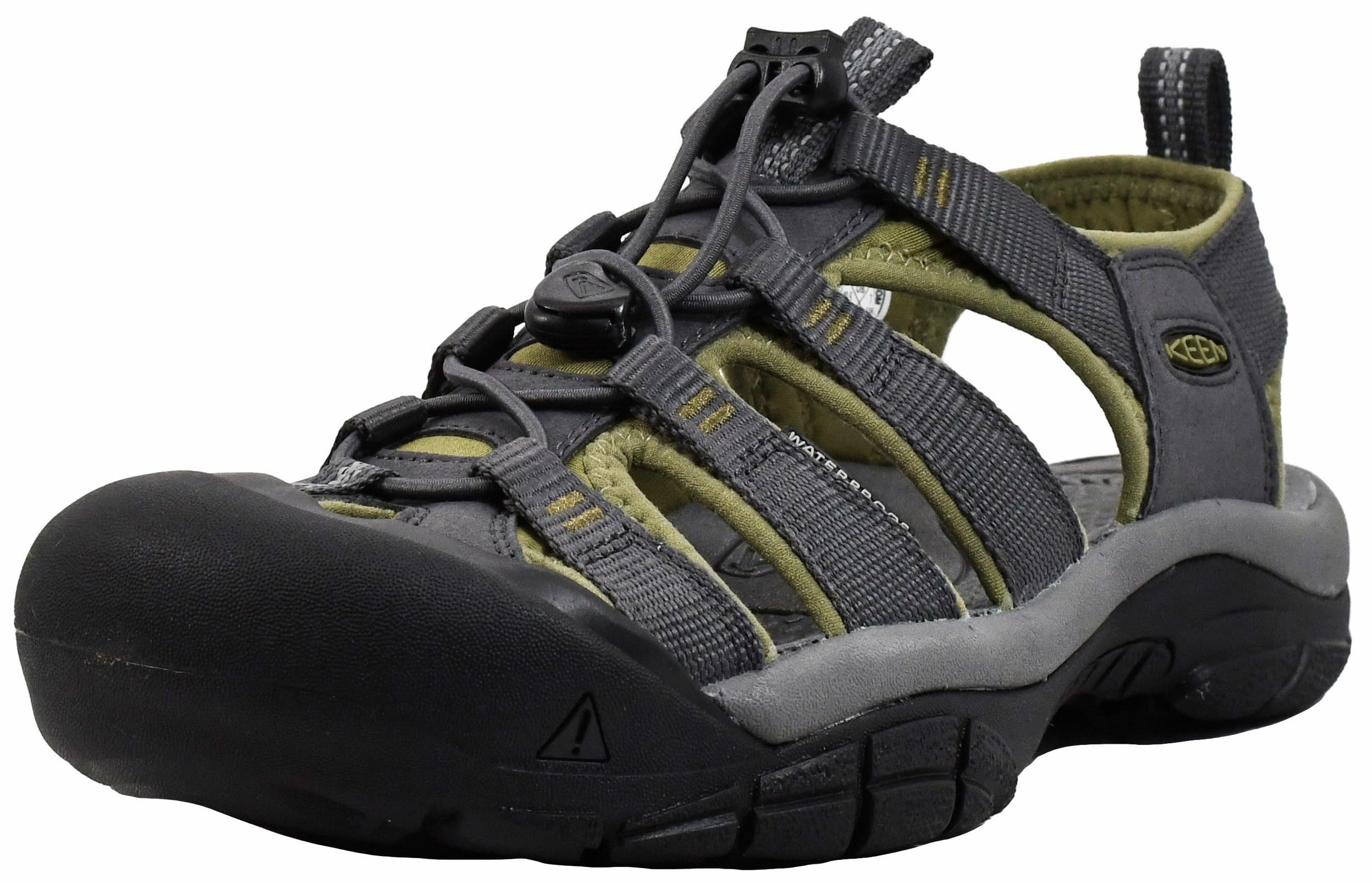 KEEN Men's Newport H2 Closed Toe Water Sandals, Magnet/Olive Drab, 7 Image
