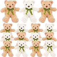 15 Pack Bear Stuffed Animal 10 Inch Small Plush Bear Toy Cute Soft Plush Stuffed Bears Toy with Bow Tie for Birthday Christma