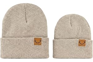 FAWN BAY Matching Adult and Kids Winter Knit Hats for Family