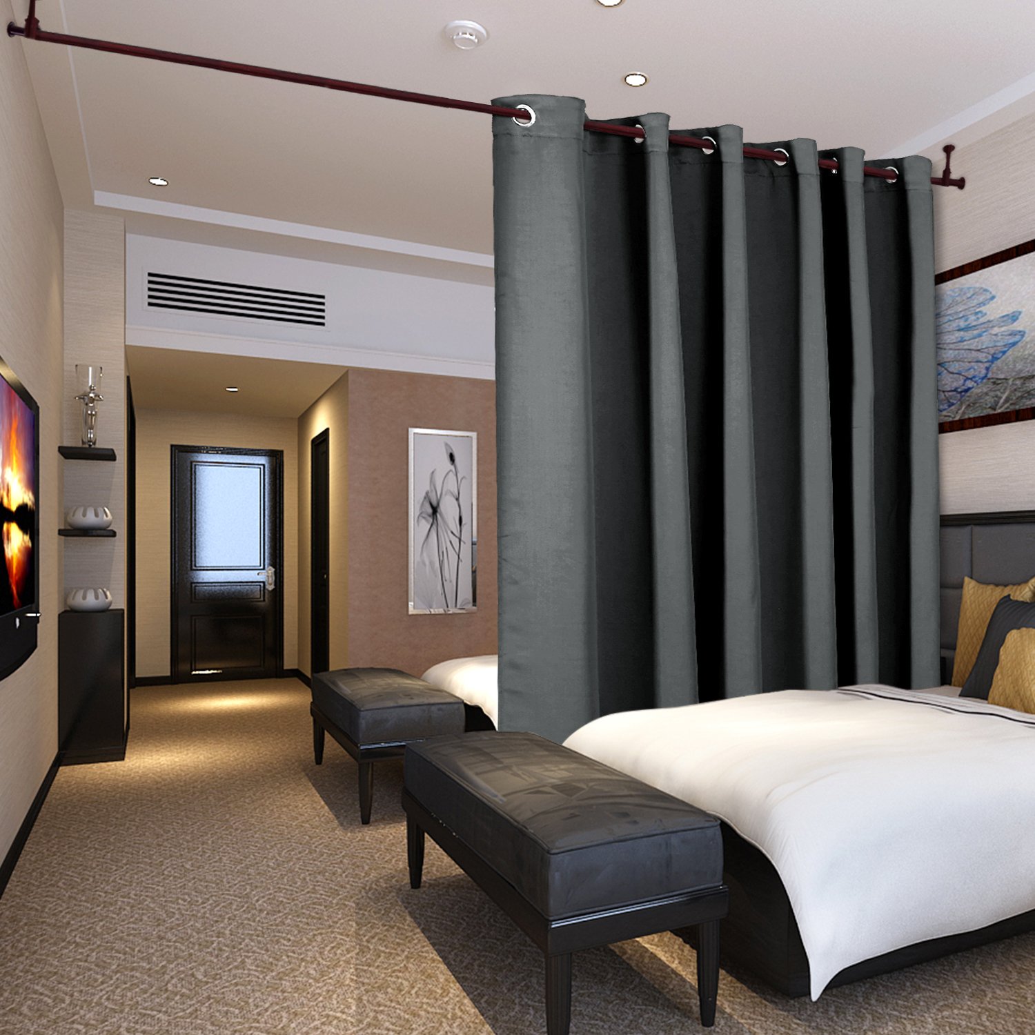 Deconovo Privacy Room Divider Curtain Thermal Insulated ...