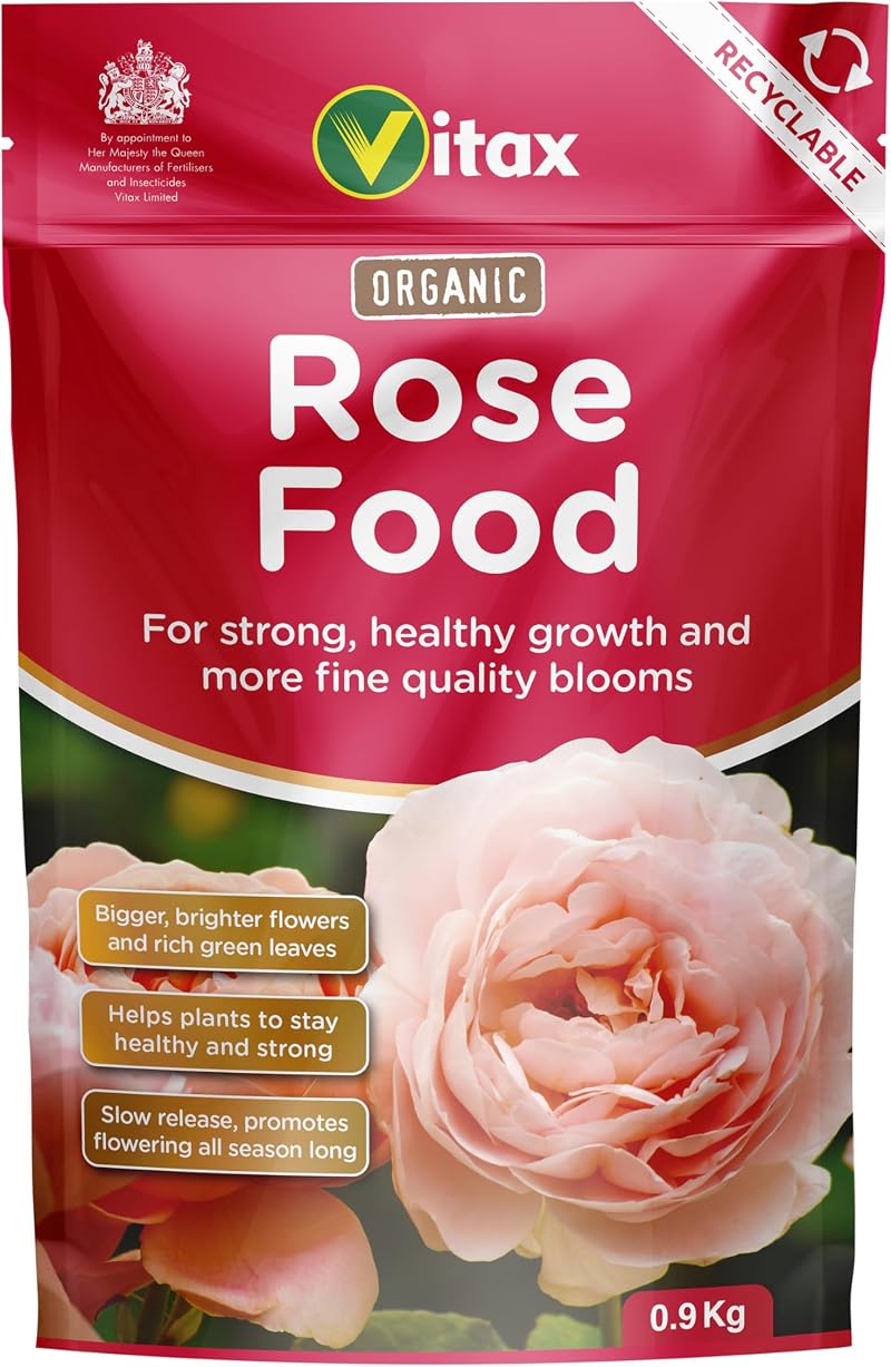 Vitax Organic Rose Food 900G Slow Release Specially Tailored Nutrient Mix