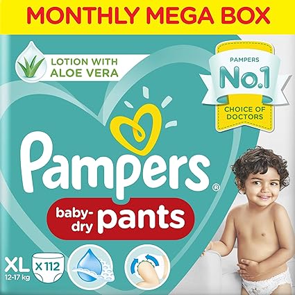 Pampers New Diaper Pants, XL, 112 Count