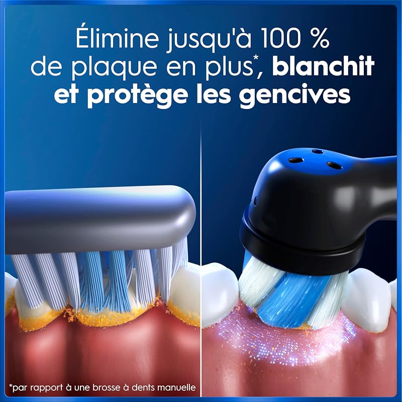 Brosses à Dents Electriques iO 5 Duo, 4 Brossettes, Noire et Blanche