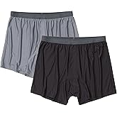 Exofficio Men's Give-N-Go 2.0 Boxer 2 Pack - Breathable Durable Easy Care Travel Underwear