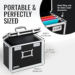 Vaultz File Organizer Storage Box - 14 x 7 x 12.19