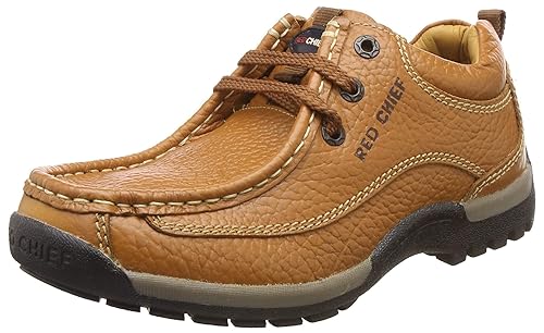 Redchief men's leather trekking and hiking footwear shoes Clearance