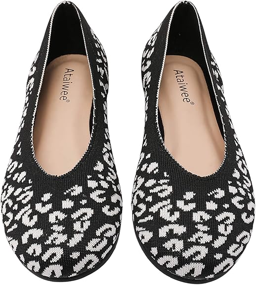 Ataiwee Women�s Wide Width Flat Shoes Pointy Toe Slip On