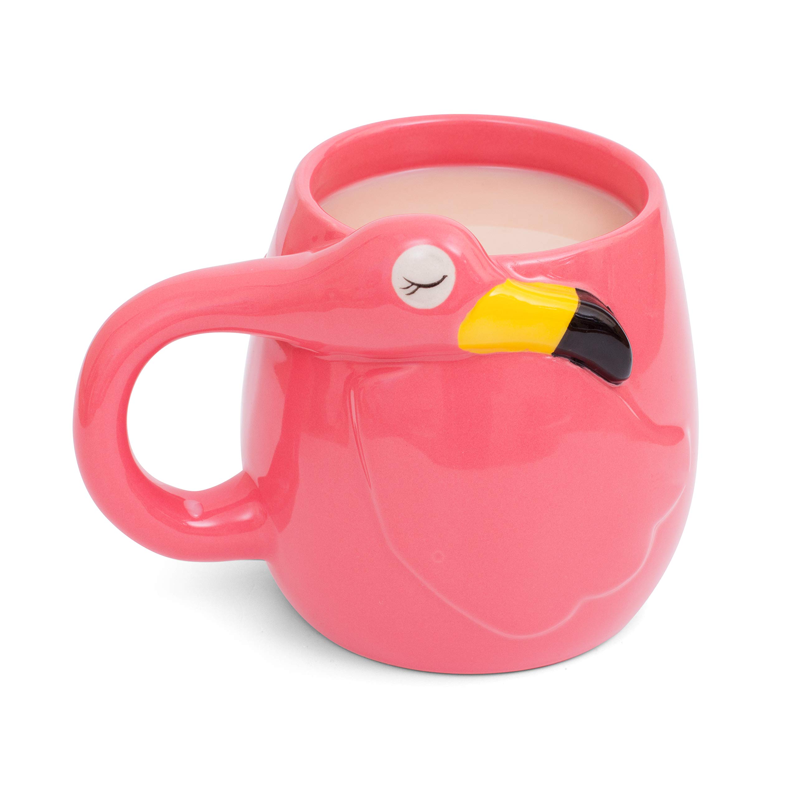 Thumbs Up UK Ceramic Mug Pig Flamingo Fun Novelty Mug Perfect for Home and Office 12 Fl. oz Flamingo
