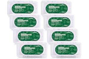 GRESOURCE 8 Pack Fridge Deodorizer, Refrigerator and Freezer Deodorizer Odor Eliminator Reusable, Unscented Activated Carbon Odor Absorber and Moisture for Freezers, Coolers, Closet and Trash Can