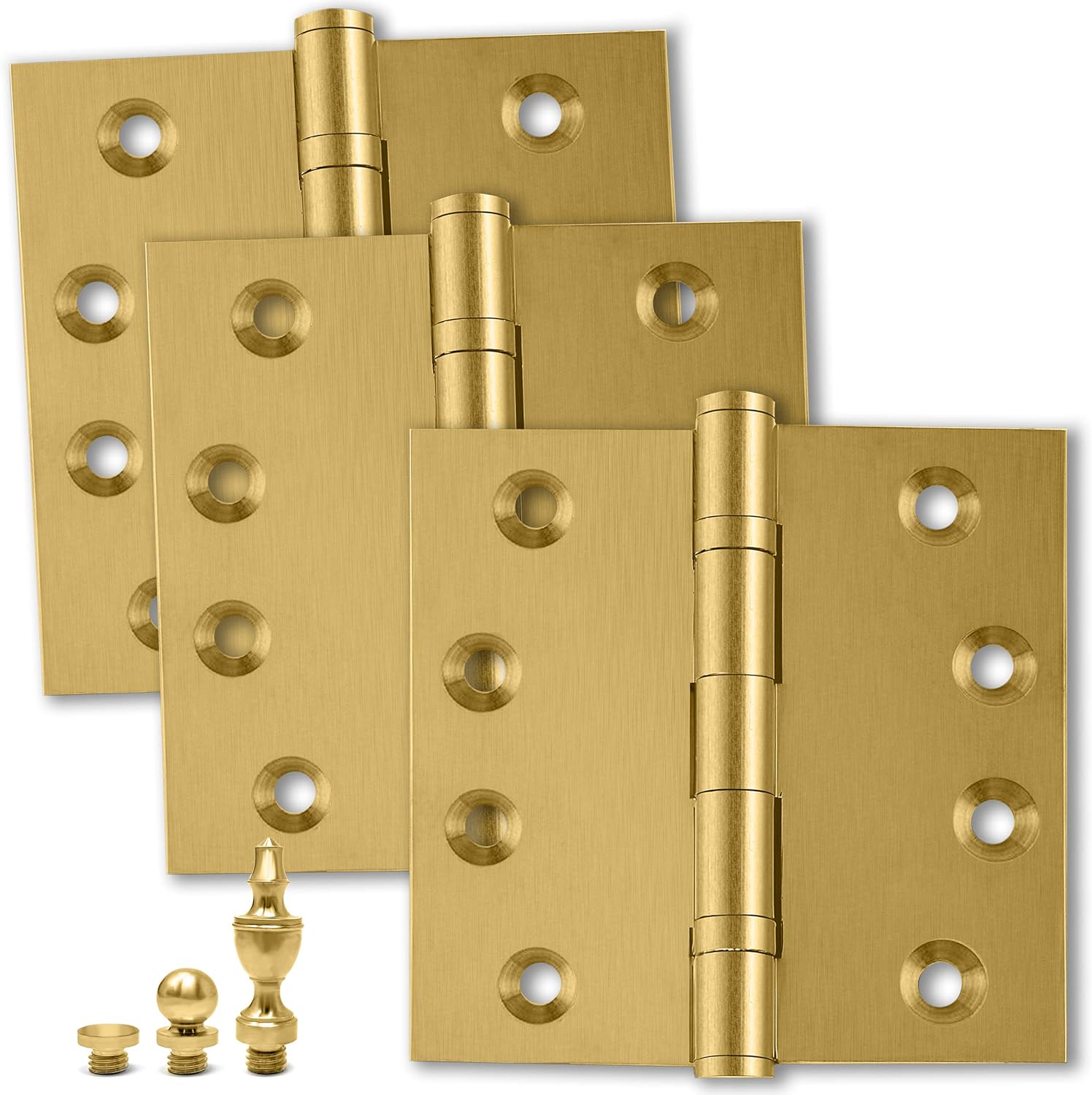 Finsbury Hardware Heavy Duty Door Hinge Matte Brass Ball Bearing 4.5 x