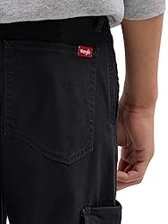 Wrangler Authentics Boys' Cargo Pant, Black, 7
