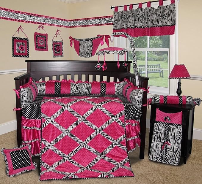 girls zebra bedding