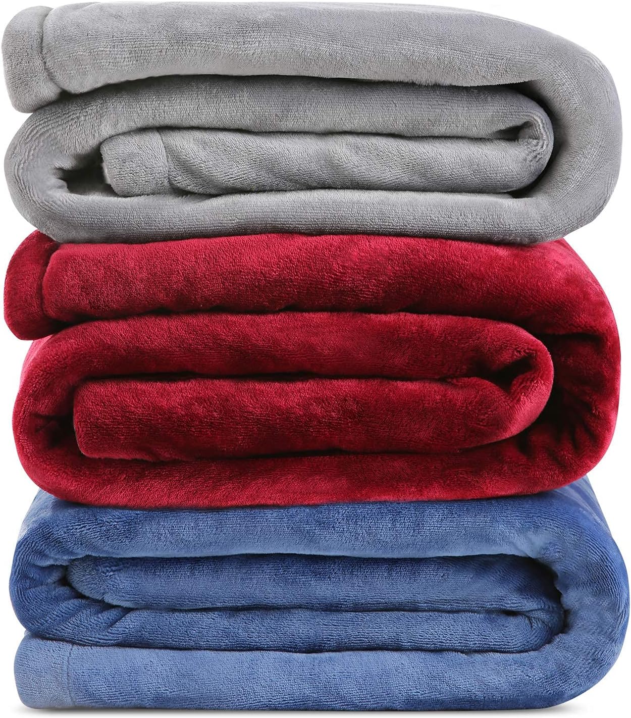 MaxKare Electric Blanket Heated Throw Flannel & Sherpa Fast Heating Blanket 50" x 60", ETL Certification with 6 Heating Levels & 5 Auto-Off Timing Settings, Home Use & Machine Washable, Blue & White: Kitchen & Dining