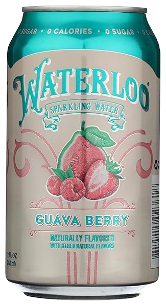 WATERLOO SPARKLING WATER GUAVA BERRY SPARKLING WATER SINGLE, 12 FZ