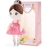 Gloveleya Baby Girl Gifts Dolls Soft Plush Toy Ballet Girl Doll Watermelon Red