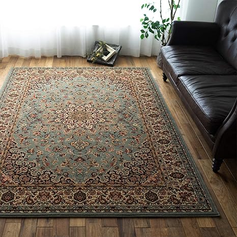 Amazon サヤンサヤン ペルシャ ラグ カーペット ロイヤルガーデン 0h250 3畳 グリーン ウール ラグ カーペット オンライン通販