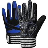 FINGER TEN Weightlifting Workout Gloves Men | Full Half Finger, Wrist Strap Support, Padded Grip, Weight Lifting Gym Fitness