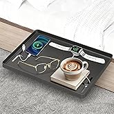 Could Spark Bedside Shelf for Bunk Beds, Clip On Bed Table with Charging Cable Organizer, Floating Nightstand for Small Spaces, Dorm Room & Kids Room Essentials, Black