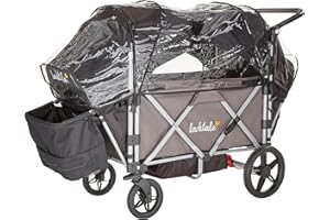Larktale caravan Deluxe Rain/Wind Cover | Clear Plastic Stroller Cover for Rain and Wind Protection | Easy-to-Install Baby Stroller Cover for Travel made from Anti-Fog/Non-Crease Material