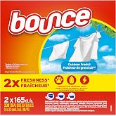 Bounce Dryer Sheets, 330 count, Outdoor Fresh Scent, Fabric Softener Sheets, Reduces Static, Softens and Fights Wrinkles