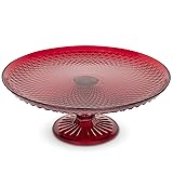 Amici Home Diamond Footed Glass Cake Stand | Round