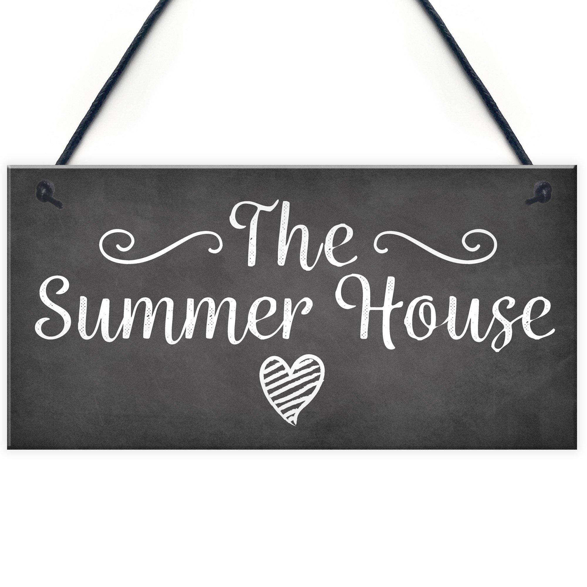 Red Ocean The Summer House Plaque Garden Shed Hanging Wall Door Decor Sign Chic Gifts For Her