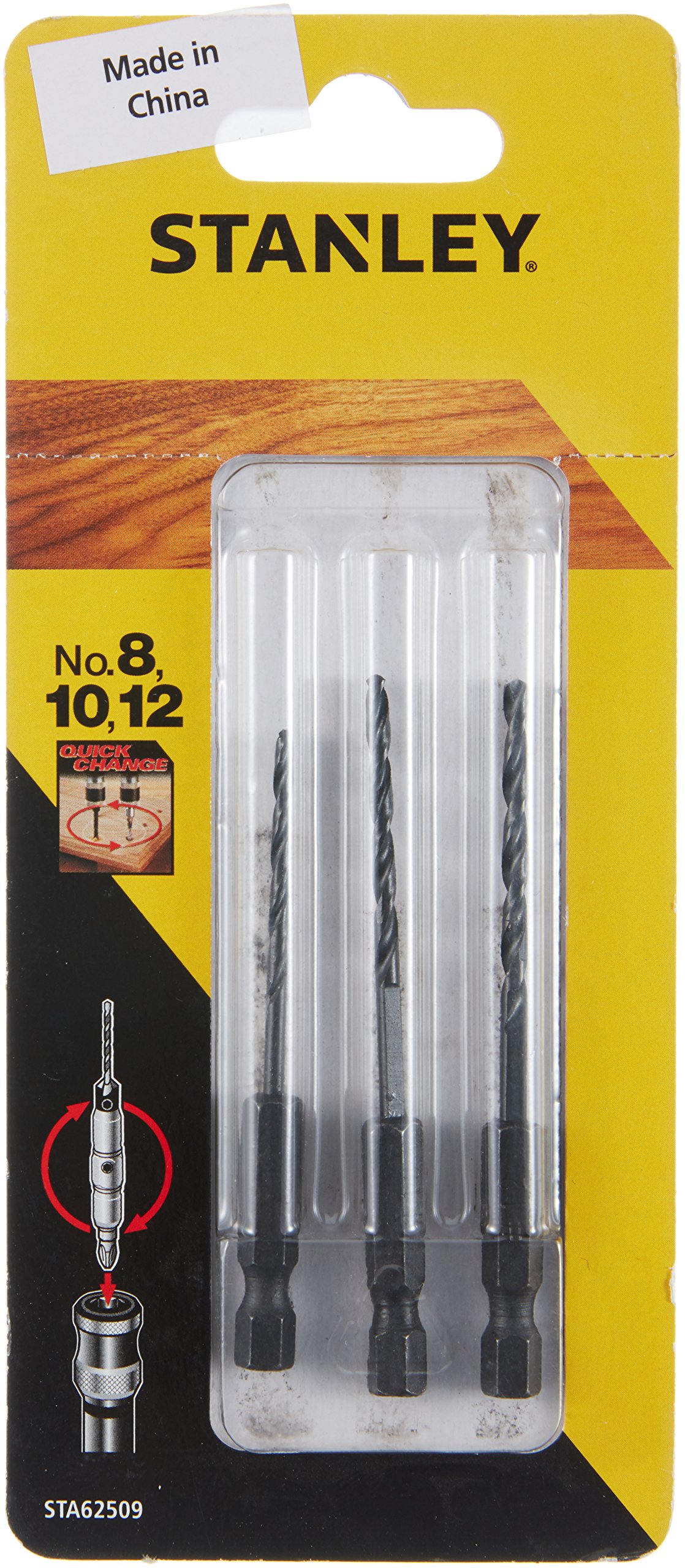 3 brocas piloto: nº8, nº10 y nº12