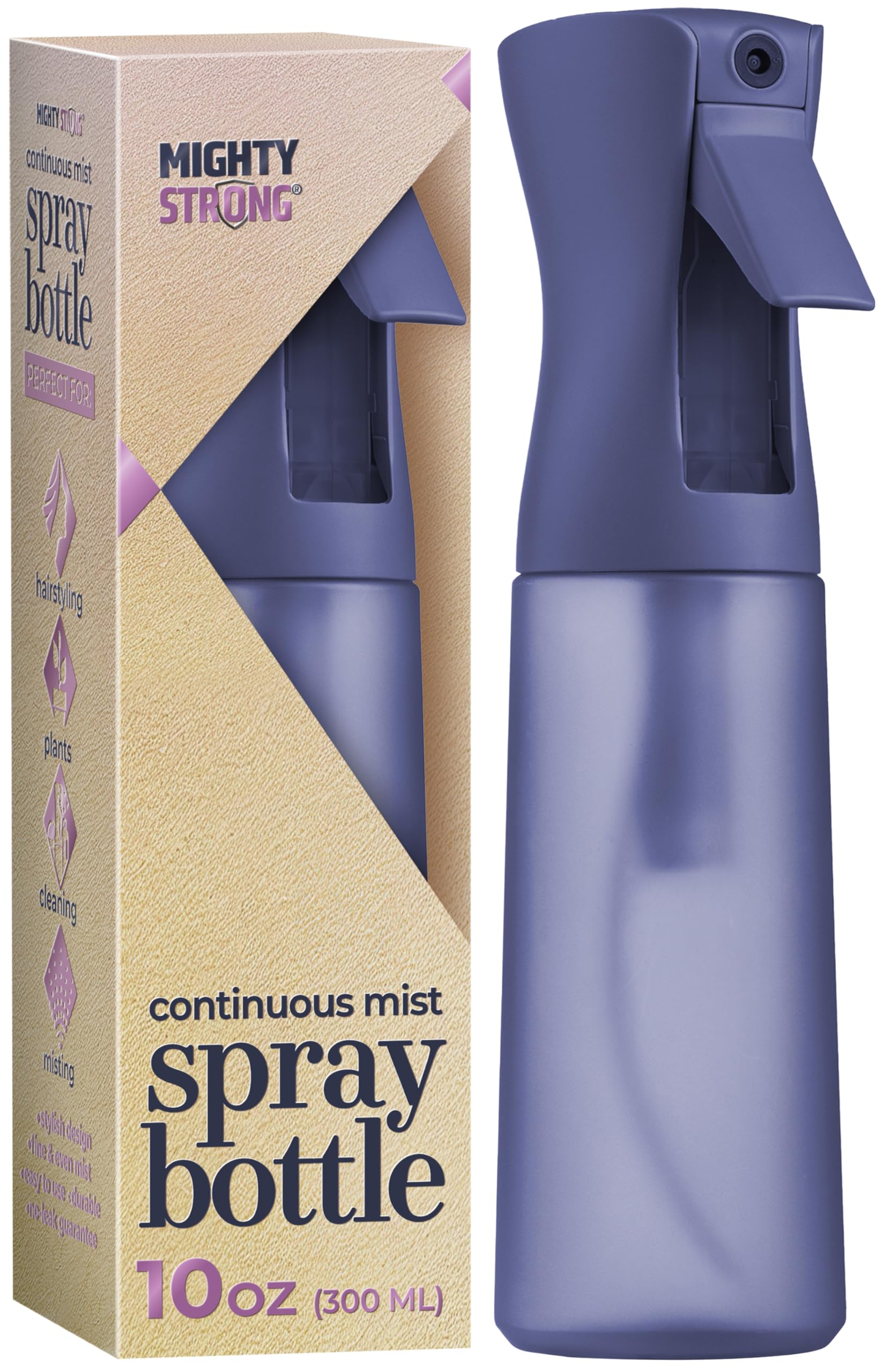 Photo 1 of 10 OZ Continuous Spray Bottles - Ultra Fine Mist Sprayer | Water Spray Bottle For Hair Stuff, Mister Spray Bottle For Plants Mister | Hair Spray Bottles For Hairstyling, Cleaning, Salons