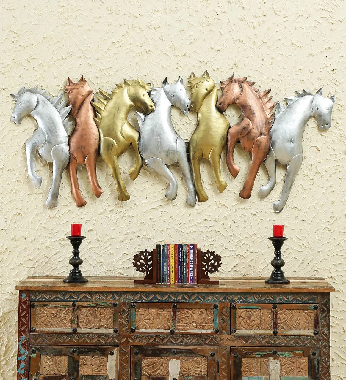 7 Horse LED Panel Wall Decor For Home Décor Showpiece