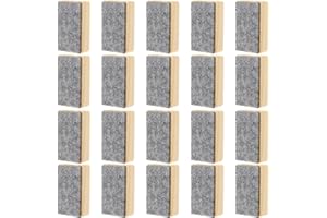 VILLCASE 20pcs Small Blackboard Eraser Chalkboard Eraser Chalkboard Duster Chalk Eraser Wall Dry Eraser Earaser Mini Chalkboards Chalkboard Chalk Wiper Wooden Teacher Supplies Office Clean