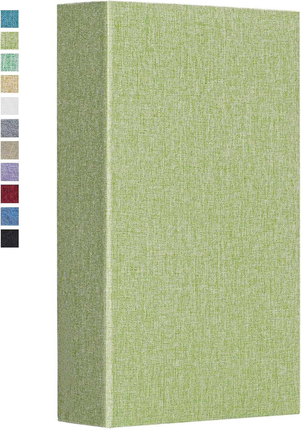 Vienrose Linen Photo Album 300 Pockets 6x4 Photos Black Inner Page Grassgreen