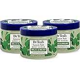 Dr Teal's Pure Epsom Salt Body Scrub, Relax & Relief with Eucalyptus & Spearmint Essential Oils, 16 oz (Pack of 3)