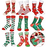Shinymoon 8 Pairs Valentines Day Socks for Kids, Kids Christmas Socks for Child Boy Girl Xmas Holiday Gift