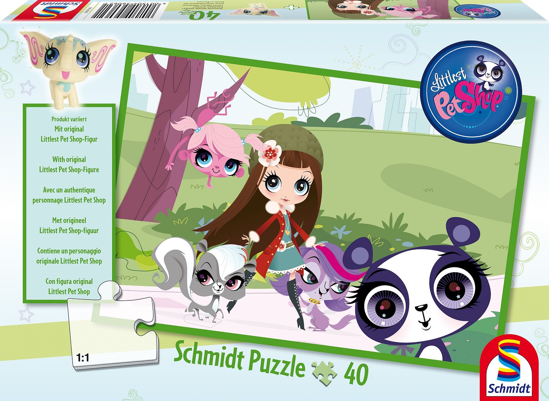 Schmidt Spiele 56062 Hasbro Littlest Pet Shop – Walk In The Park, 40 parts
