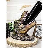 Ebros Large Prehistoric Dinosaur T-Rex Head Wine Bottle Holder 10.75" Tall Caddy Figurine Jurassic Era Trex Statue Kitchen an