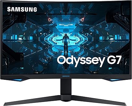Samsung monitor g7 (lc32g73tqsuxen) - monitor gaming curvo, 32 pollici, 240 hz, 1000r, 1 ms, g-sync, nero
