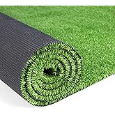 GRASS EXPRESS Artificial Grass Turf, 10ft x 10ft 0.4" Pile Height, Indoor Outdoor Fake Astroturf Rug Carpet Mat for Balcony Decor Backyard Patio Backdrop Fence Wall Decorations Dogs