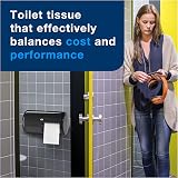Tork T4 Black Toilet Paper Dispenser Wall Mounted Elevation view 4