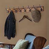 WEBI Rustic Coat Rack Wall Mount with 8 Cast Iron Hooks Brown 2 Packs view 5