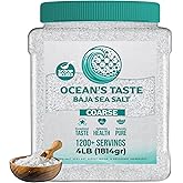 4LB Ocean's Taste Baja Sea Salt, Coarse Natural Grain, 4X More Minerals than Celtic Salt, 30% Less Sodium, Mineral Salt Ideal
