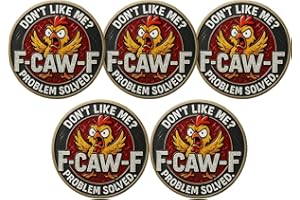 No Clucks Given Commemorative Coin,Funny F-CAW-F Chicken Quote,Vintage Double-Sided Commemorative Coin with Rooster Design,Sa