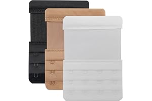 CHARM SHENG Bra Extender 4 Hook, Women‘s Stretchy Soft and Comfortable Bra Strap Extension (Stretchy 4 Hook Bra Extender)