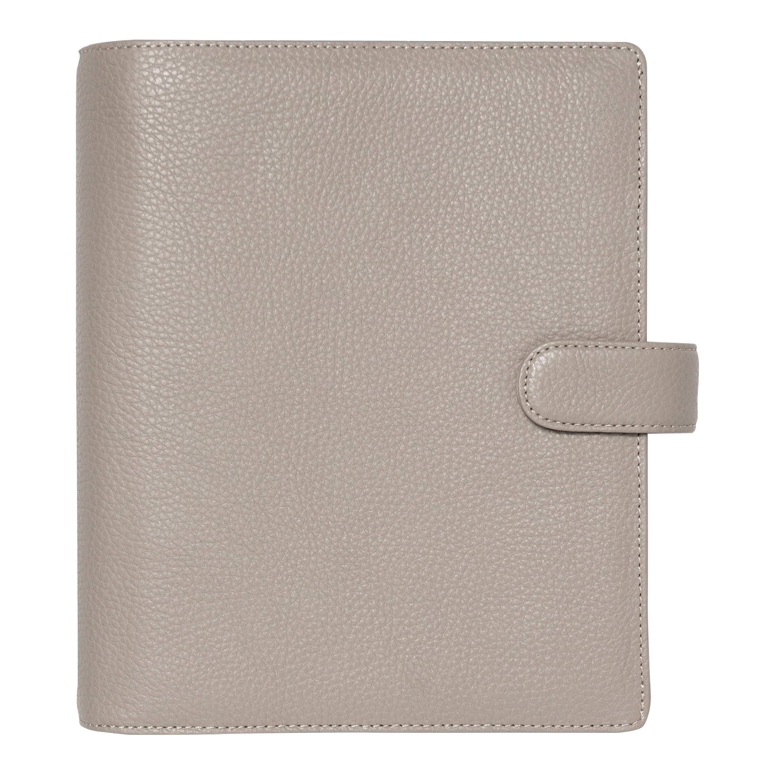 Filofax Norfolk Organizer, A5 Size, Taupe - Soft Full-Grain Leather, Six Rings, with Week-to-View Calendar Diary, Multilingual, 2024 (C022643-24)