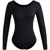 DANSHOW Women Long Sleeve Dance leotards for Ballet Adult lady Train top