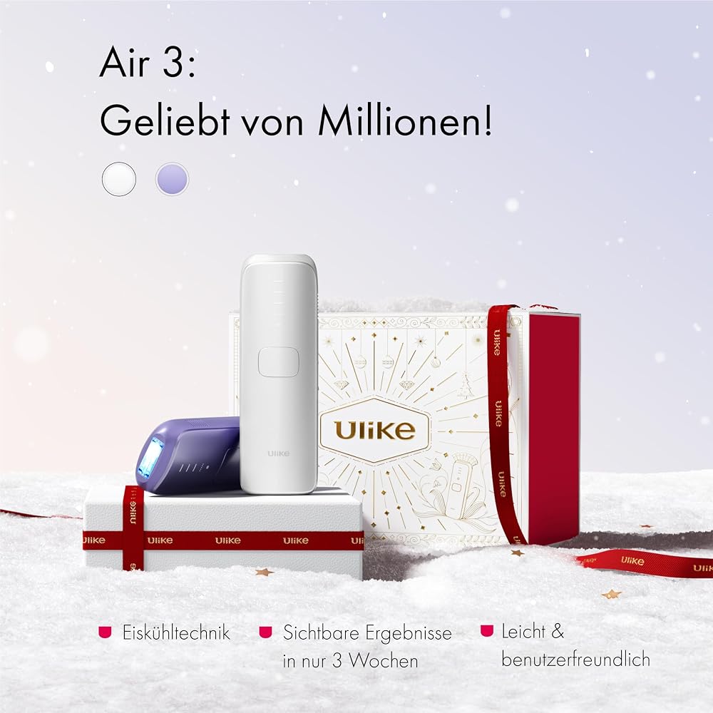 Ulike Air 3 IPL Hair Removal Device with Sapphire Ice Cooling Technology
