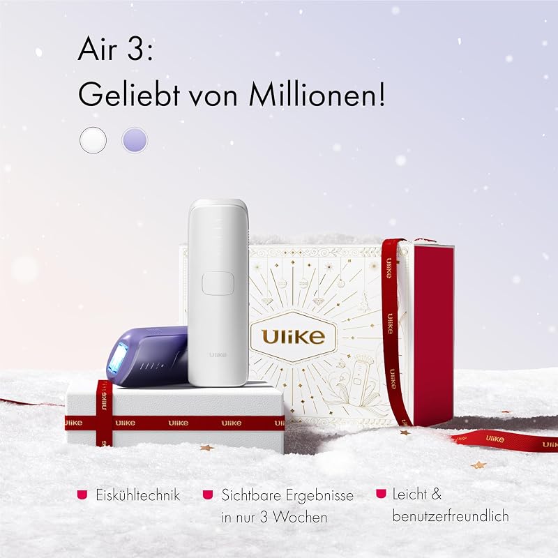 Ulike Air 3 IPL Hair Removal Device with Sapphire Ice Cooling Technology