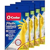 PLAYTEX HandSaver Rubber Gloves for Kitchen and Household Cleaning (4 Pairs)
