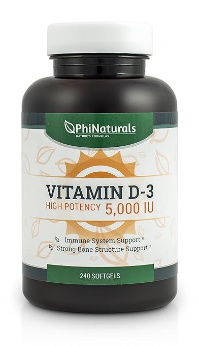 title=Vitamina D3 5000 IU Softgels 240 capsule in soft gel di Vitamina D ad alta