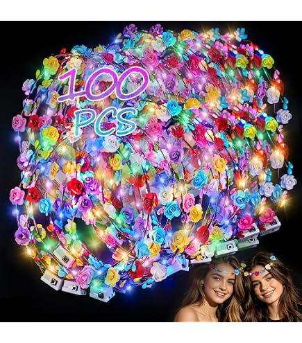 Tiara① Amazon.com: Juexica 12 Pcs Light up Crown Headbands, LED Sequin