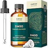 Carino HealthCare DMSO 99.9% Pharmaceutical Grade - FT-IR Verified Dimethyl Sulfoxide in Amber Glass Bottle with Pipette & Dropper Cap 3.38 oz